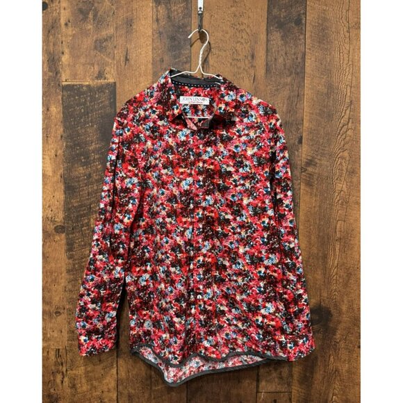 John Lennon Multicolored Button Up Long Sleeve Shirt Medium EUC - Picture 2 of 6